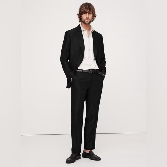 NWT! Banana Republic Black Signature Italian Hopsack Suit Pant - Size 30 X 30 🩷